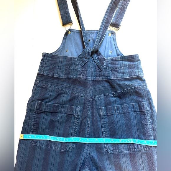 Anthropologie Pilcro Navy Blue Striped Corduroy Overalls size 25 - Picture 11 of 16